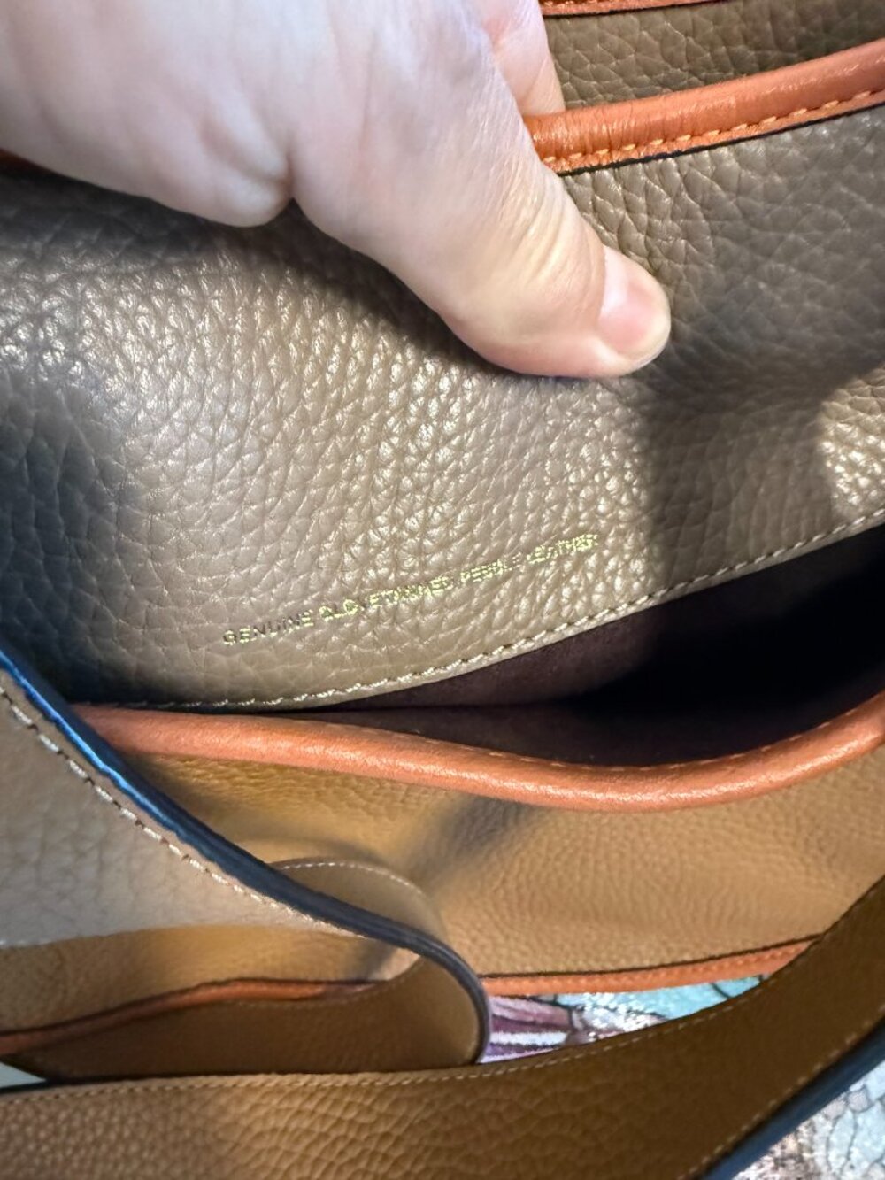 COACH "Emery" Pebble Leather Color Block Adjustable Shoulder/Crossbody Bag - Picture 8 of 15